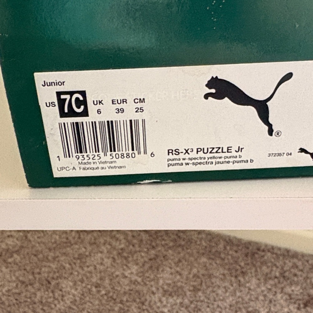 Puma RS-X3 Puzzle Jr Sneakers - Yellow and Black